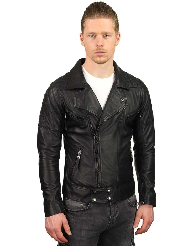 Biker jas heren zwart TR40 Versano