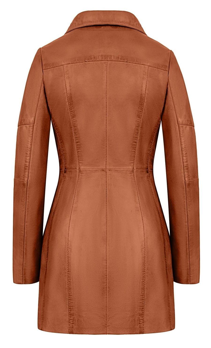 halflange leren jas dames cognac 312 Versano - Afbeelding 5