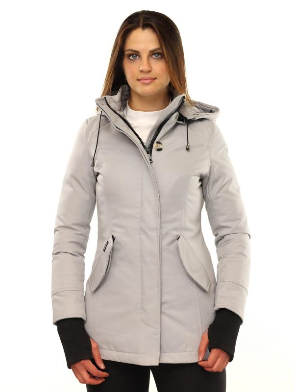 Winterjas dames met bontkraag parka Rani N grijs Versano