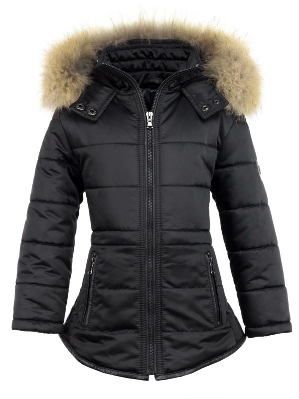 Meisjes winterjas zwart Jenny Versano