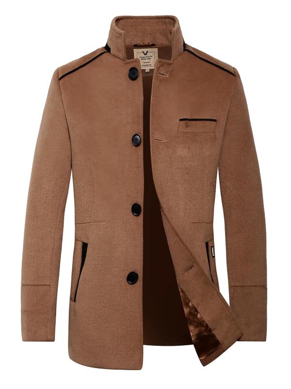 Winterjas mantel heren camel Versano John