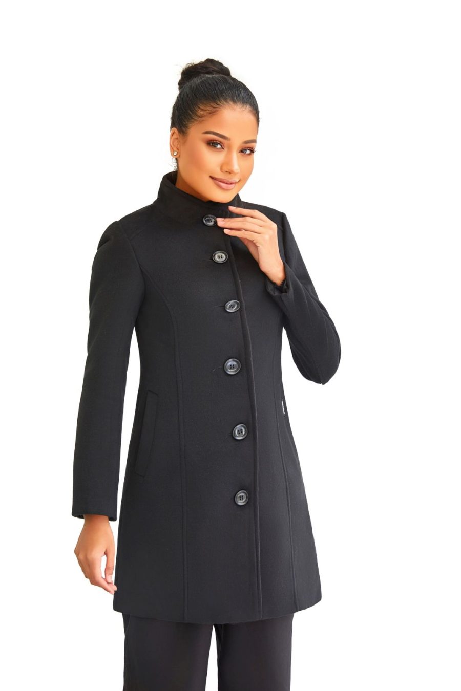 Dames mantel jas zwart Violet NG Versano