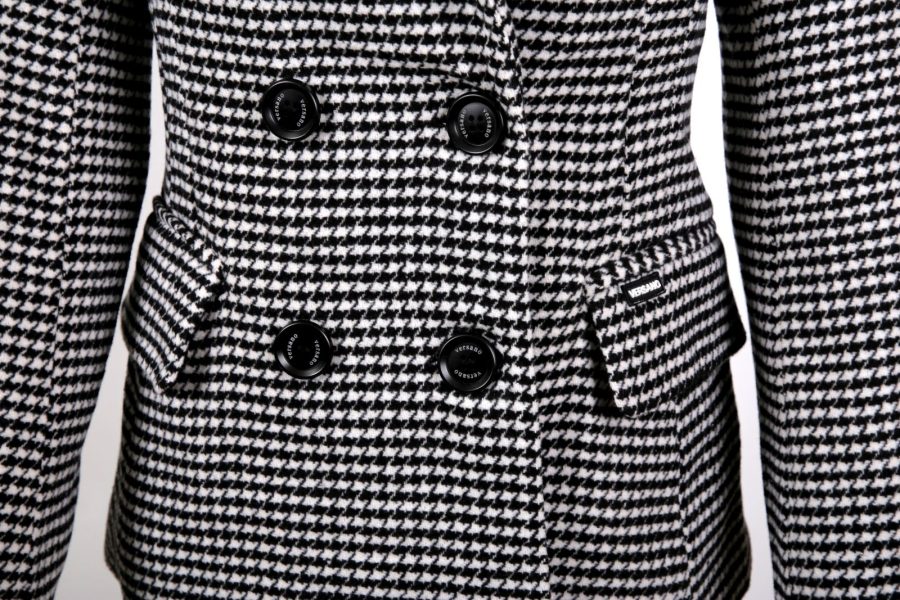 dames mantel jas kort grijs Paris Versano - Imagen 8