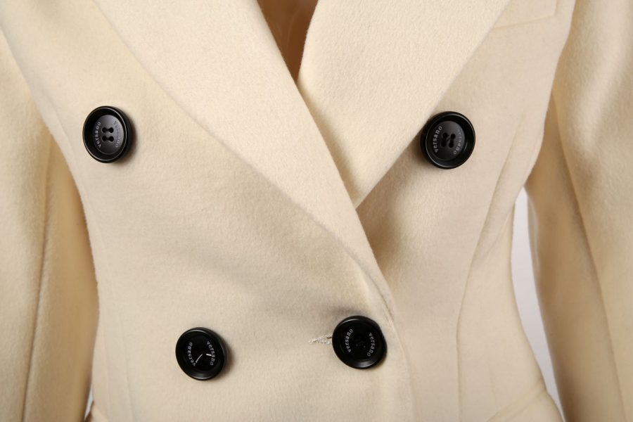 mantel jas dames kort crème Paris Versano - Afbeelding 9